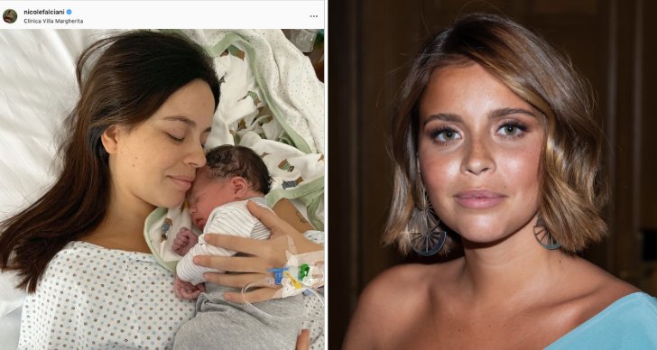 Tvådelad bild på Nicole Falciani.